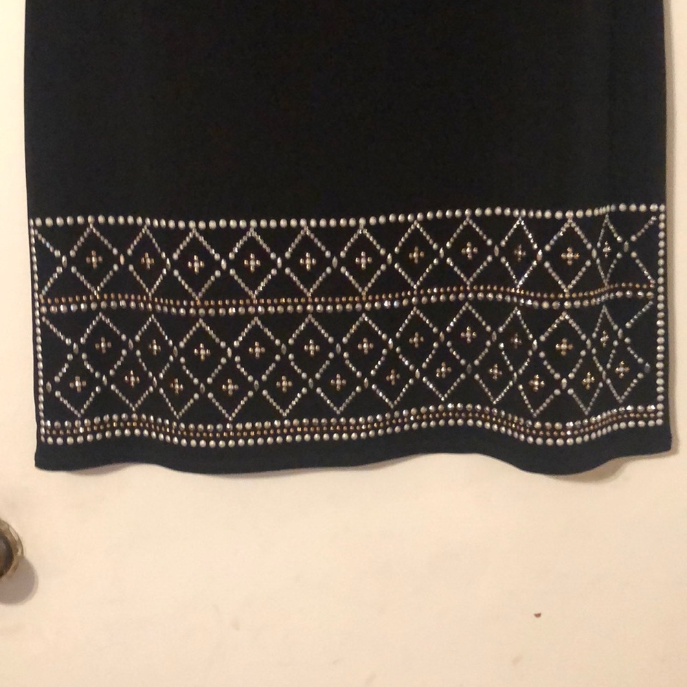 WHBM Black Dress Gold & Silver Embroidering - Picture 2 of 7